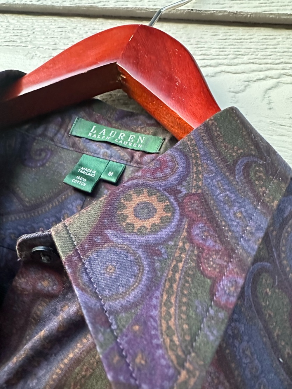 Lauren Ralph Lauren Paisley Shirt Women’s Medium Equestrian Country Chic